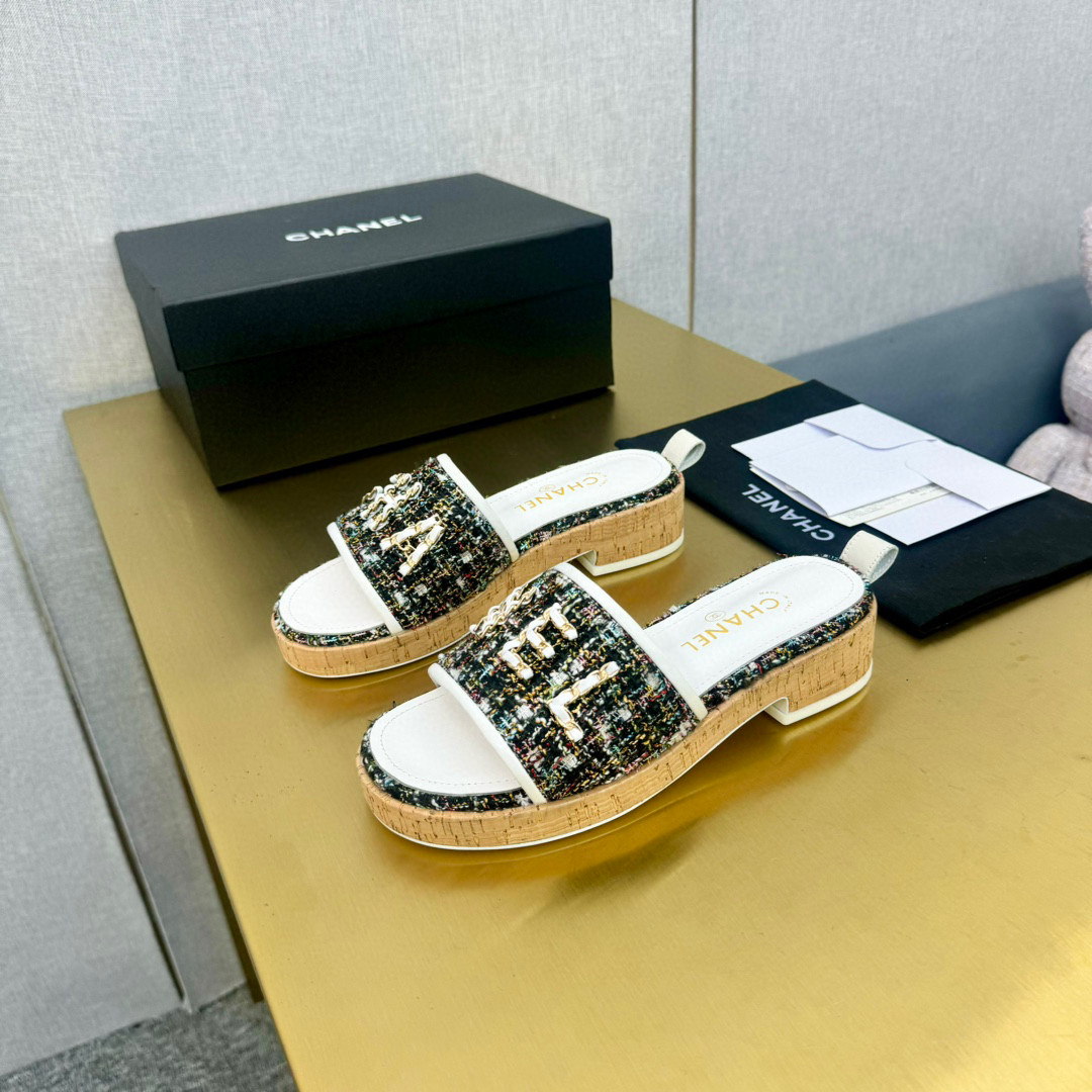 샤넬 여자 슬리퍼 6.5cm