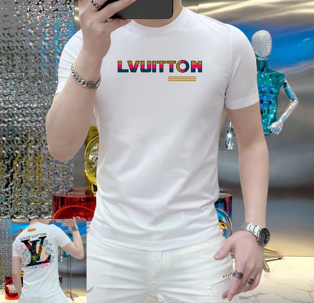 루이비통 남자 반팔티