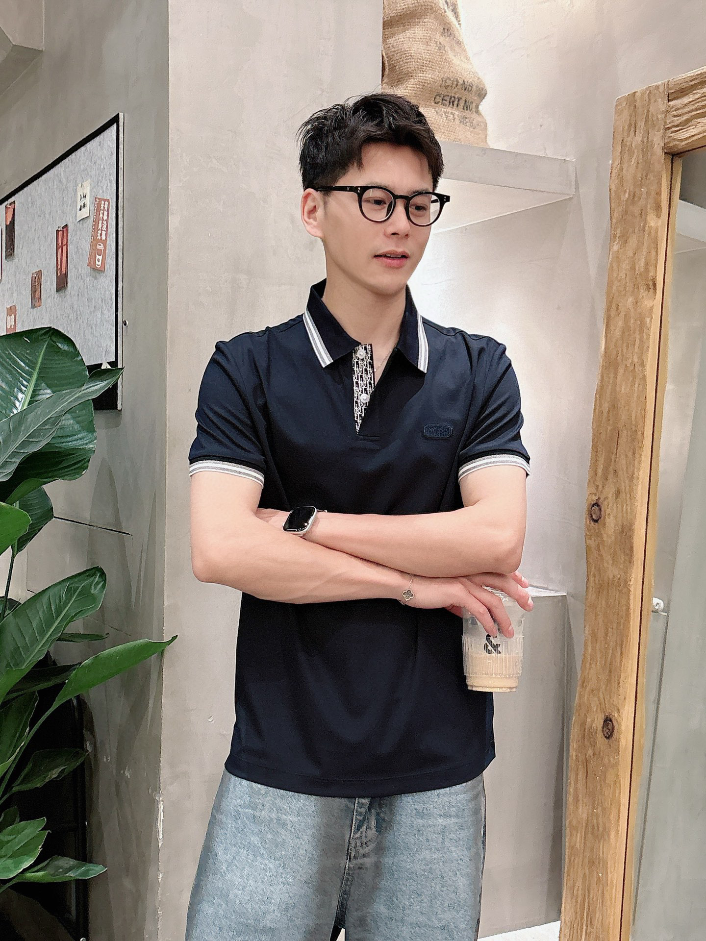 디올 남자 반팔티