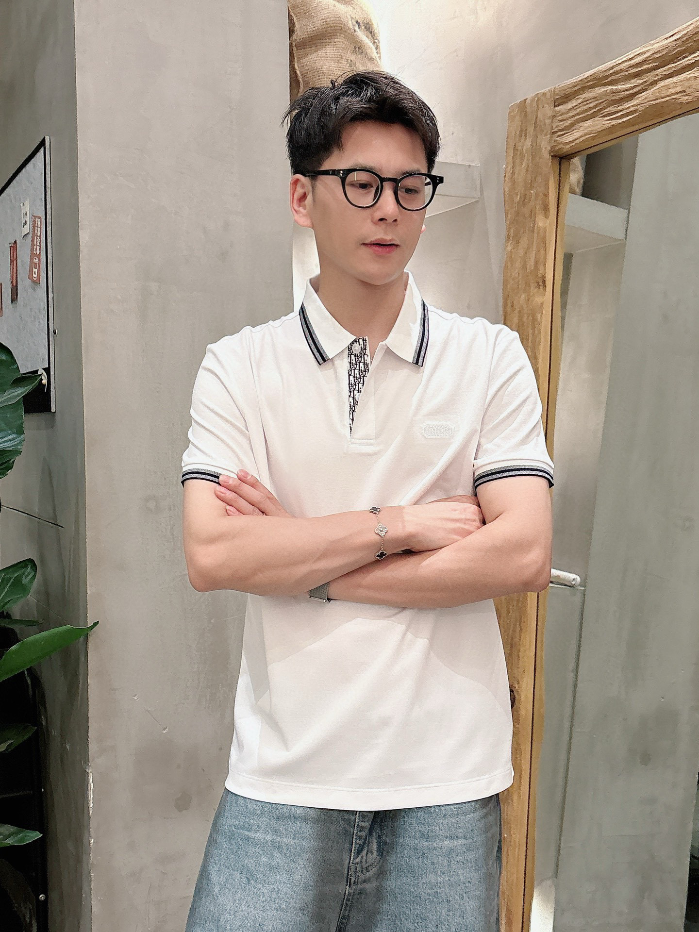 디올 남자 반팔티