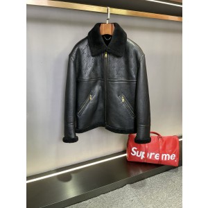 루이비통 양모 양모깃 자켓