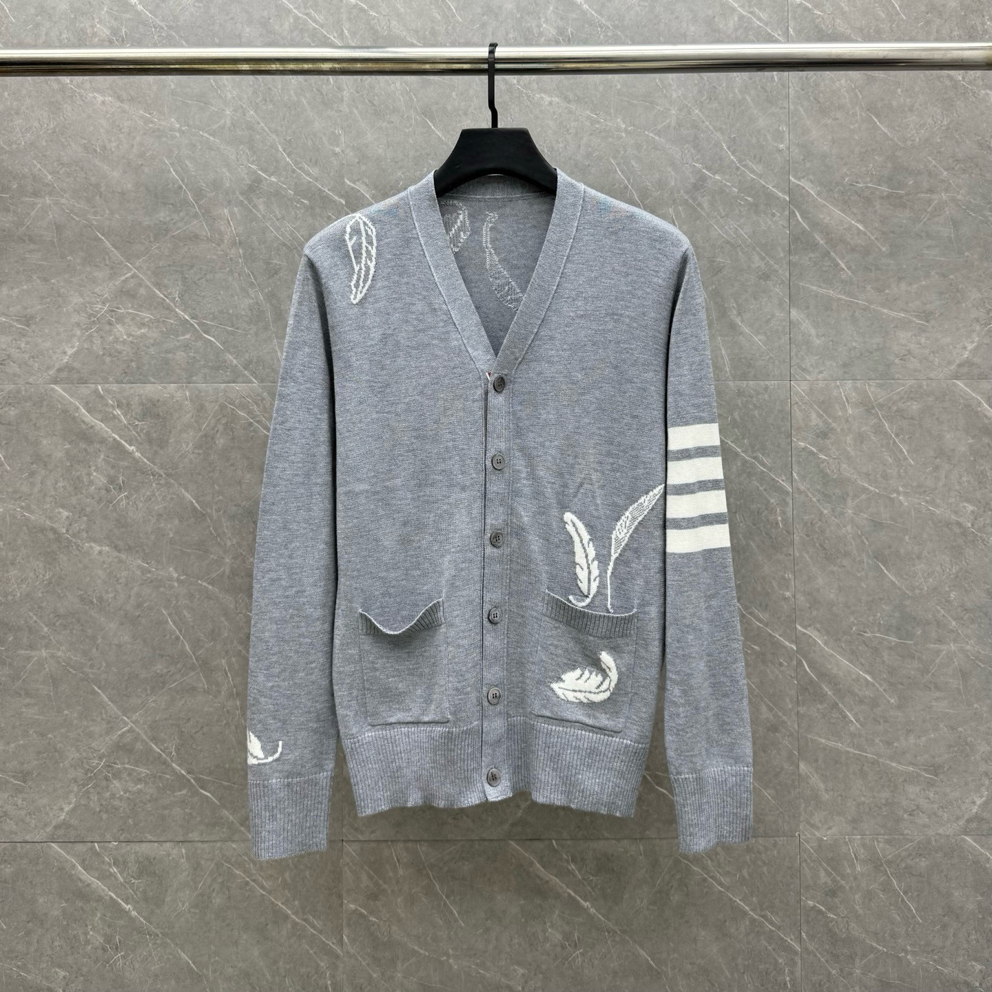 톰브라운 양모 남녀공용 가디건