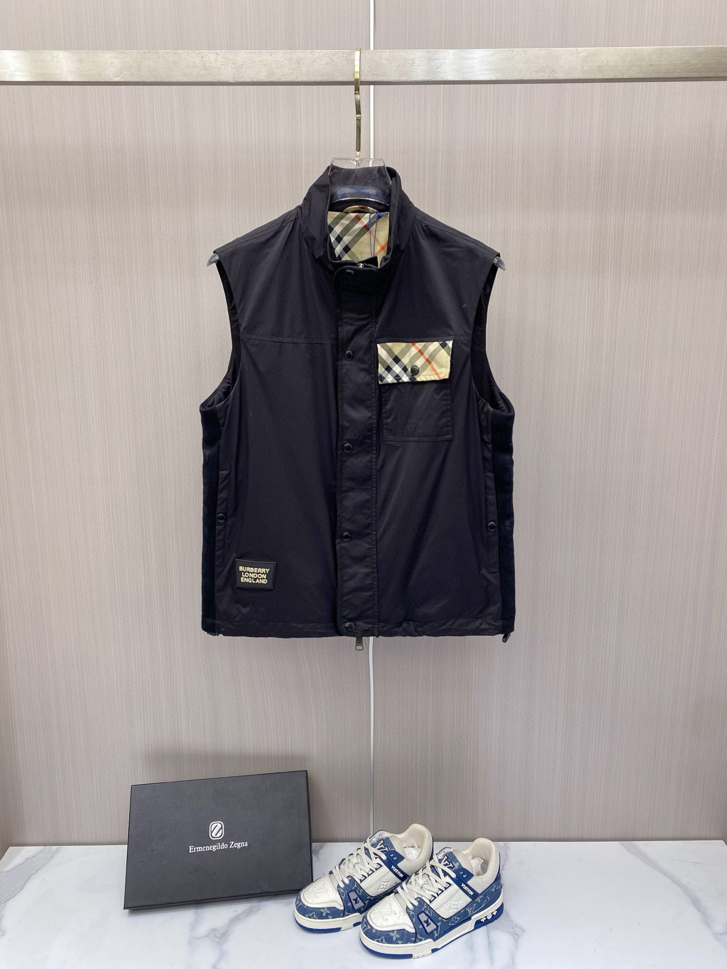 버버리 남자 조끼