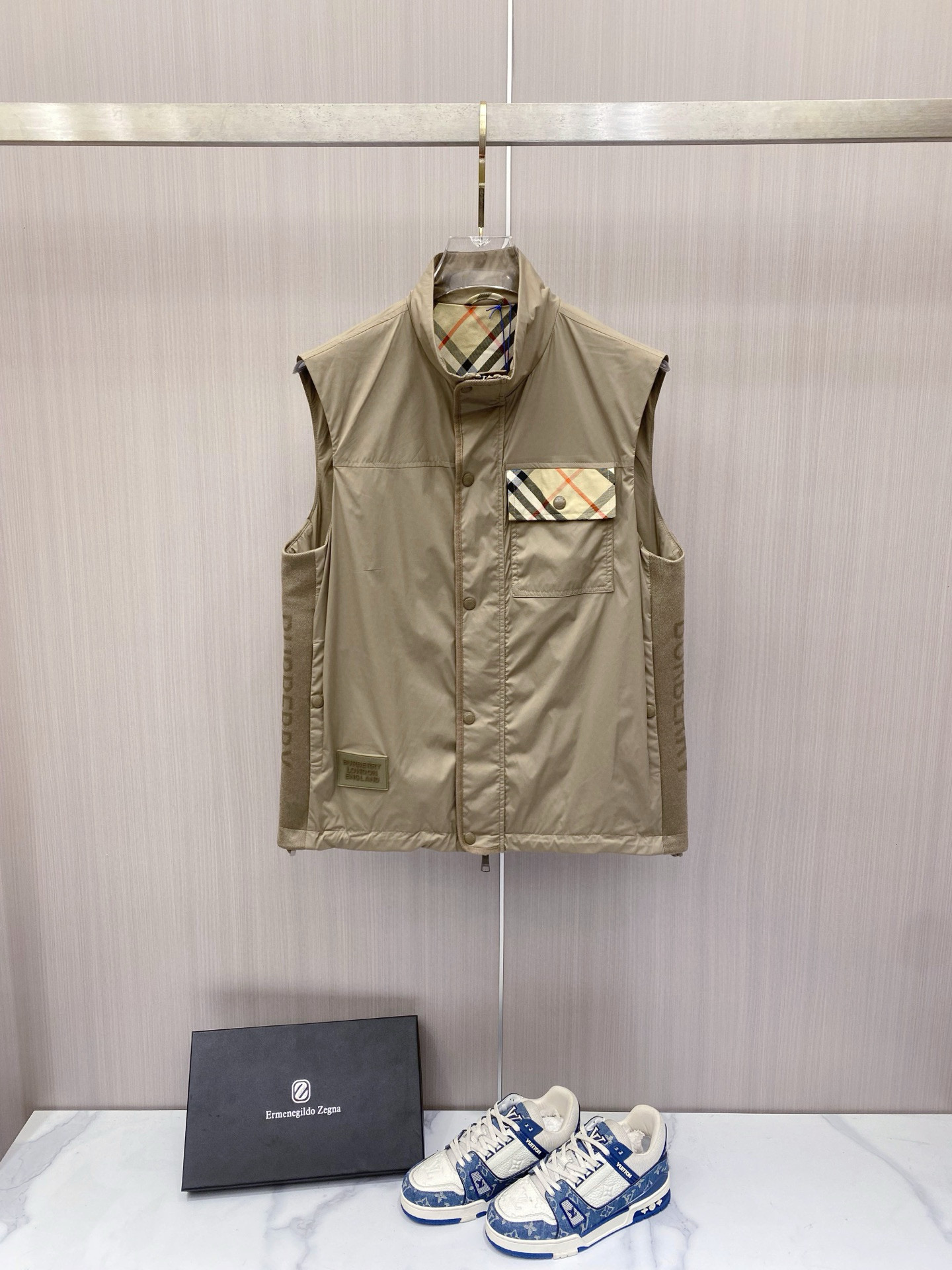 버버리 남자 조끼